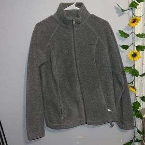 Columbia fleece jacket , grey , size medium